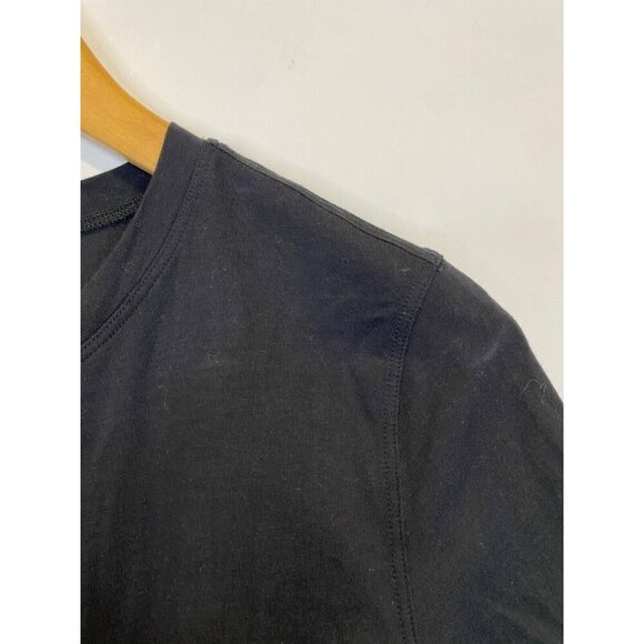 Lululemon 4 Black Short Sleeve Time To Restore Tie Front Crop Tee - Picture 5 of 8